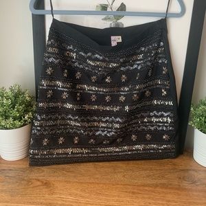 Beaded black skirt